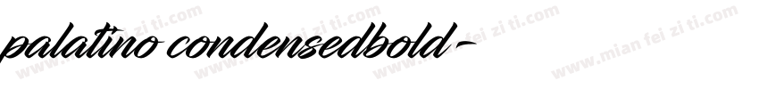 palatino condensedbold字体转换